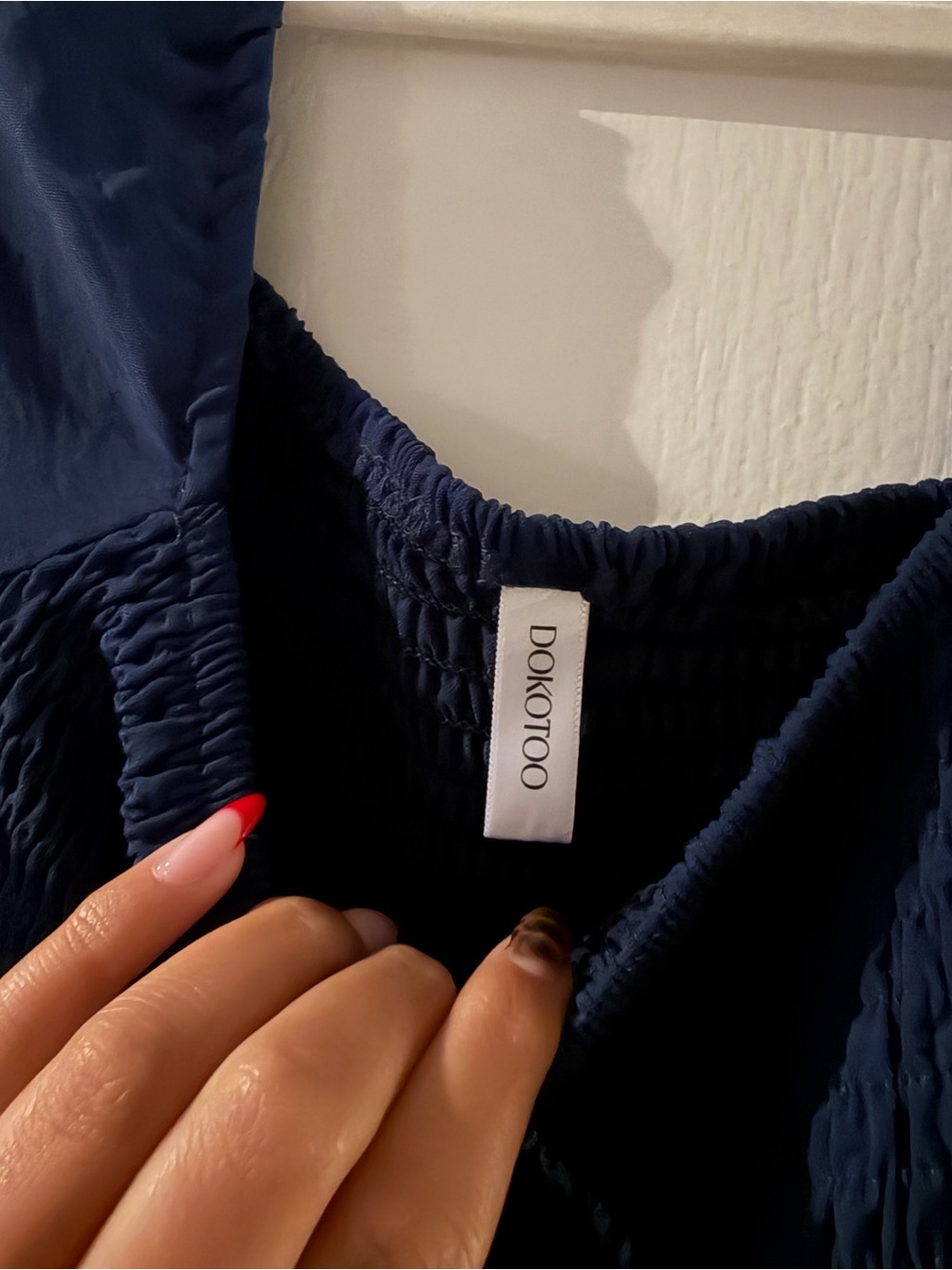 Dokotoo Navy Blue Long Sleeve Jumpsuit - Picture 4 of 6